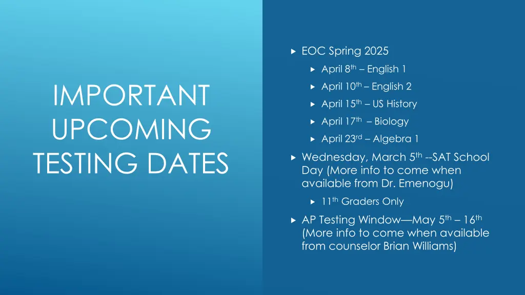 eoc spring 2025