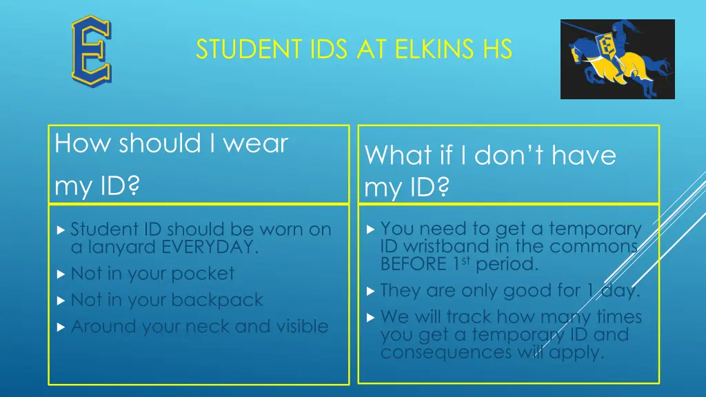 student ids at elkins hs