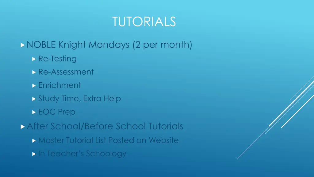 tutorials