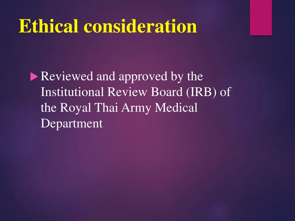 ethical consideration