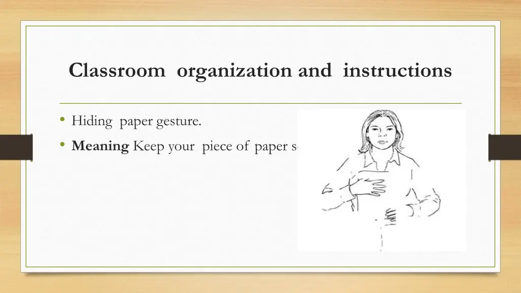 classroom organization and instructions 8