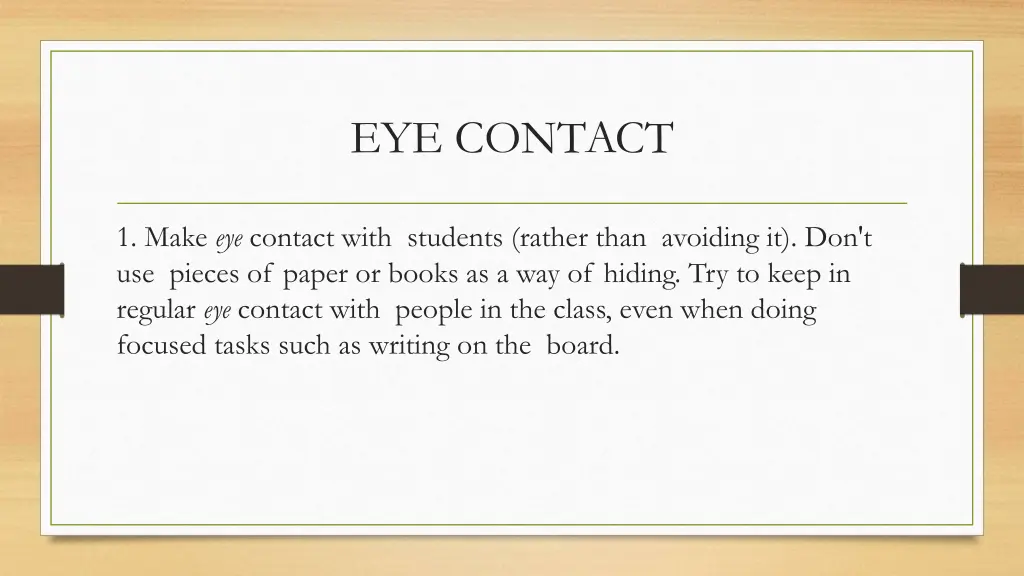 eye contact 1