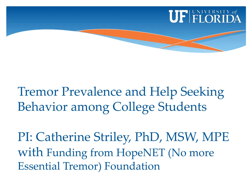 tremor prevalence and help seeking behavior among