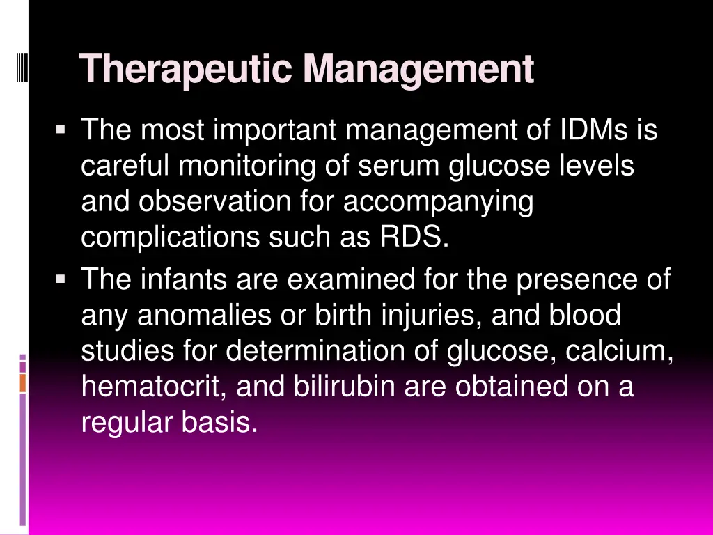 therapeutic management