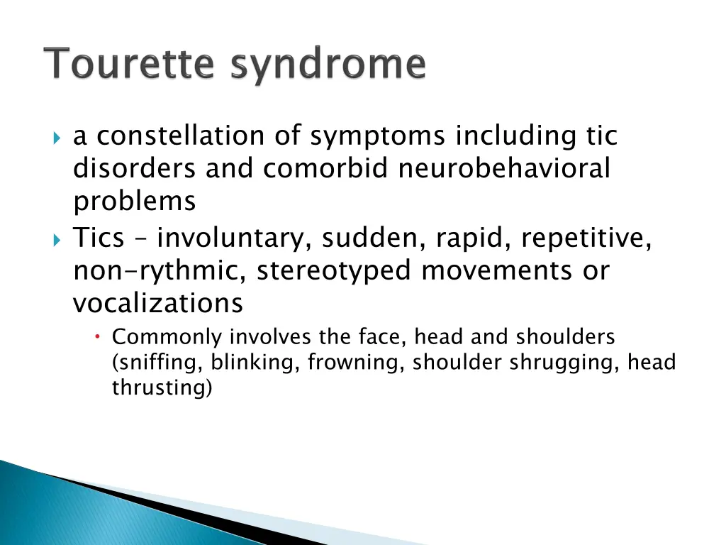 a constellation of symptoms including