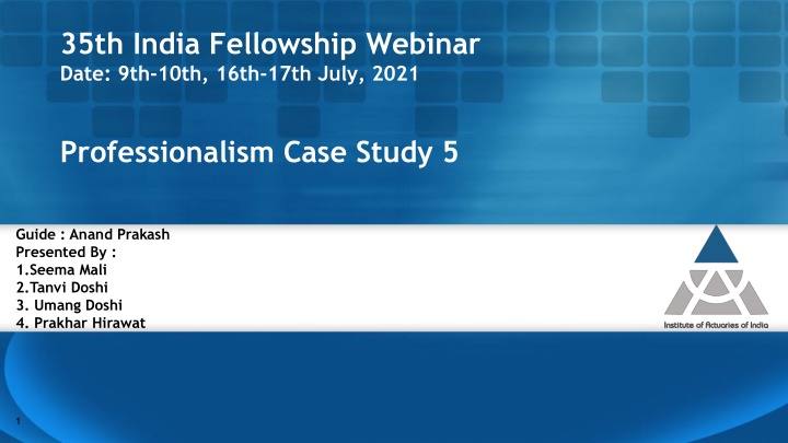 35th india fellowship webinar date 9th 10th 16th