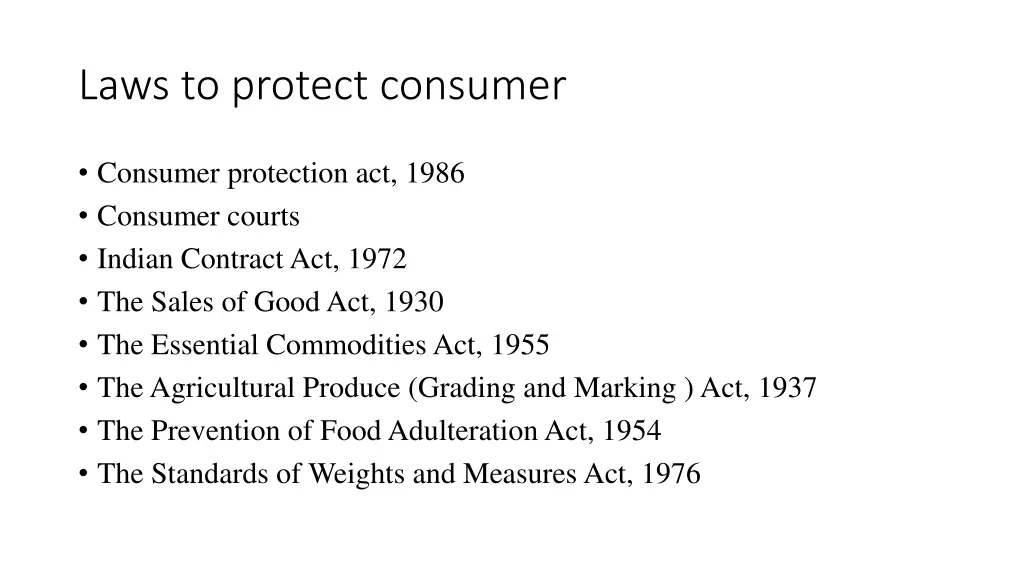laws to protect consumer