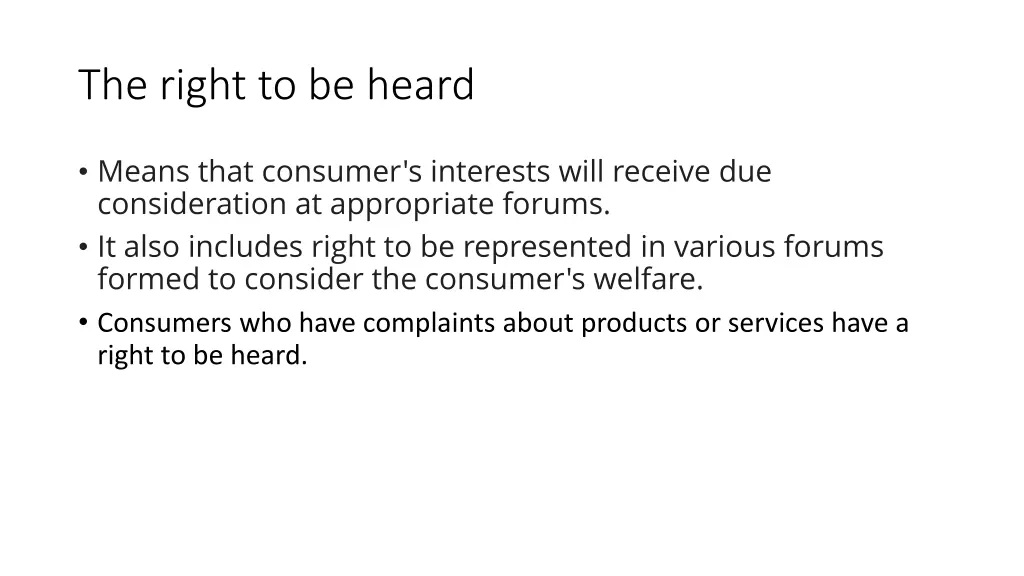 the right to be heard