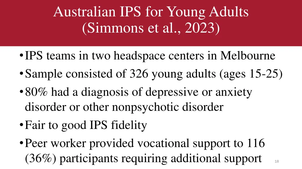 australian ips for young adults simmons et al 2023