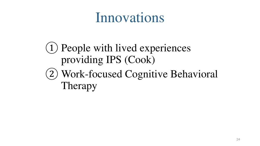 innovations