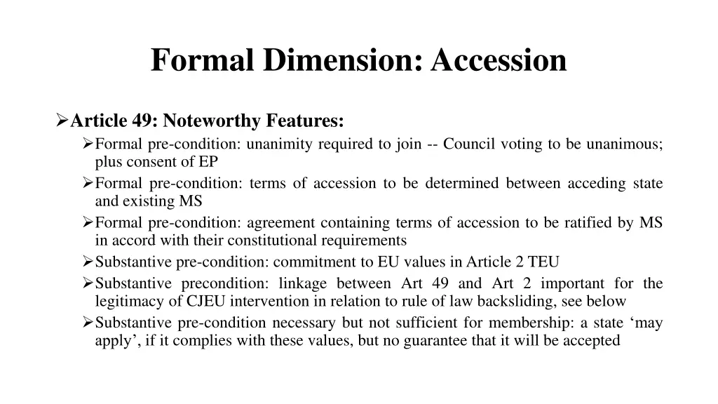 formal dimension accession 1