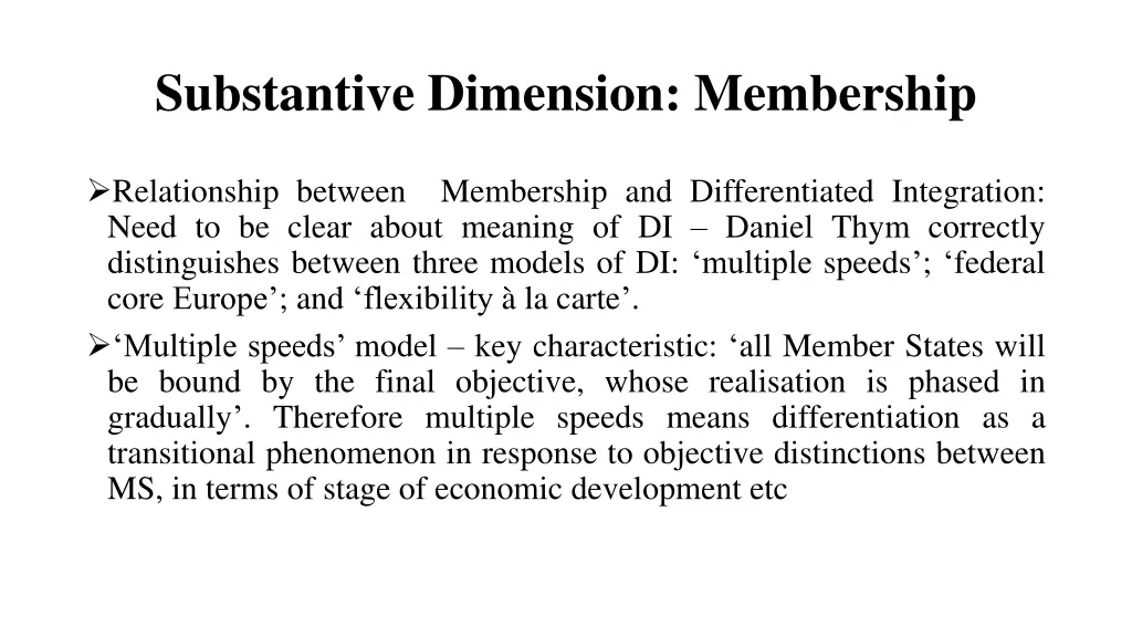 substantive dimension membership 5