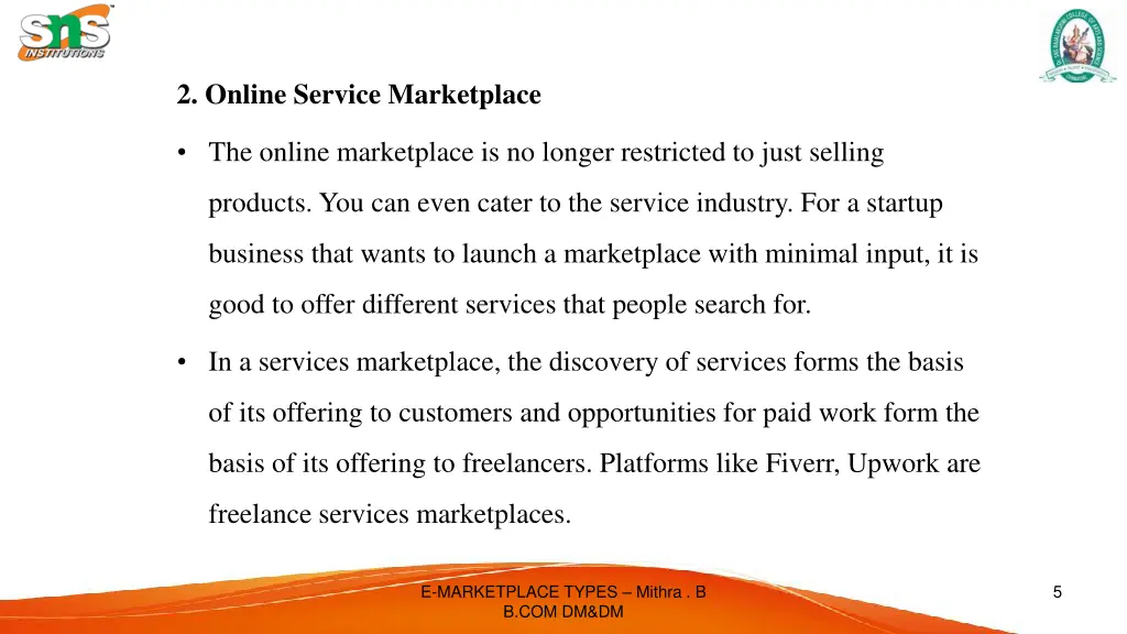 2 online service marketplace