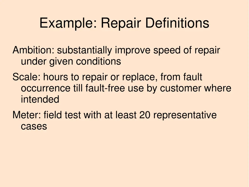 example repair definitions