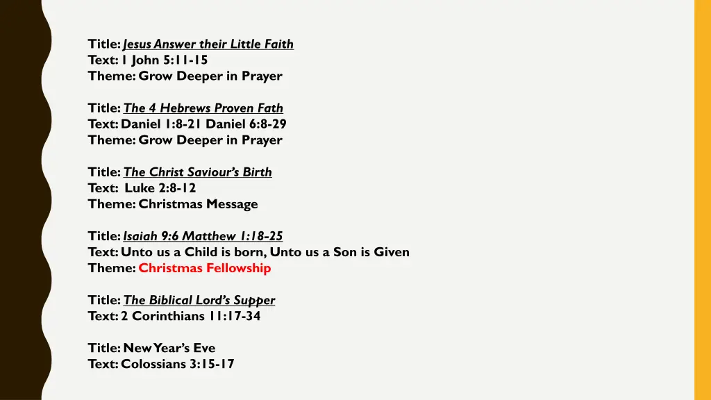 title jesus answer their little faith text 1 john