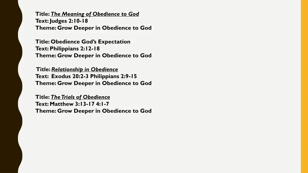 title the meaning of obedience to god text judges