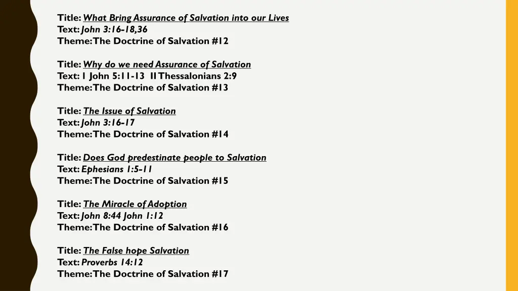 title what bring assurance of salvation into