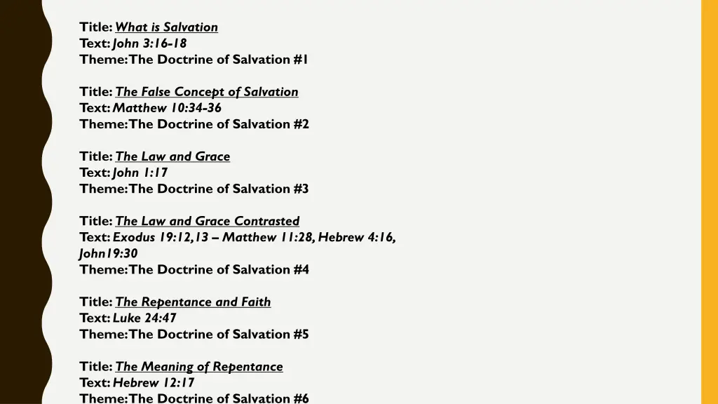 title what is salvation text john 3 16 18 theme