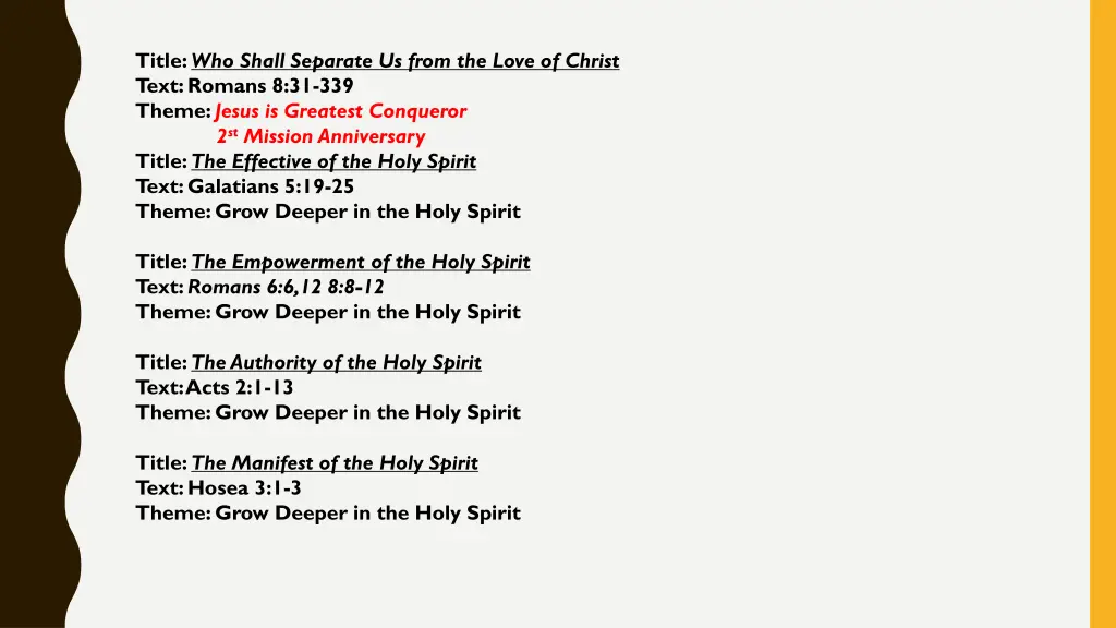 title who shall separate us from the love