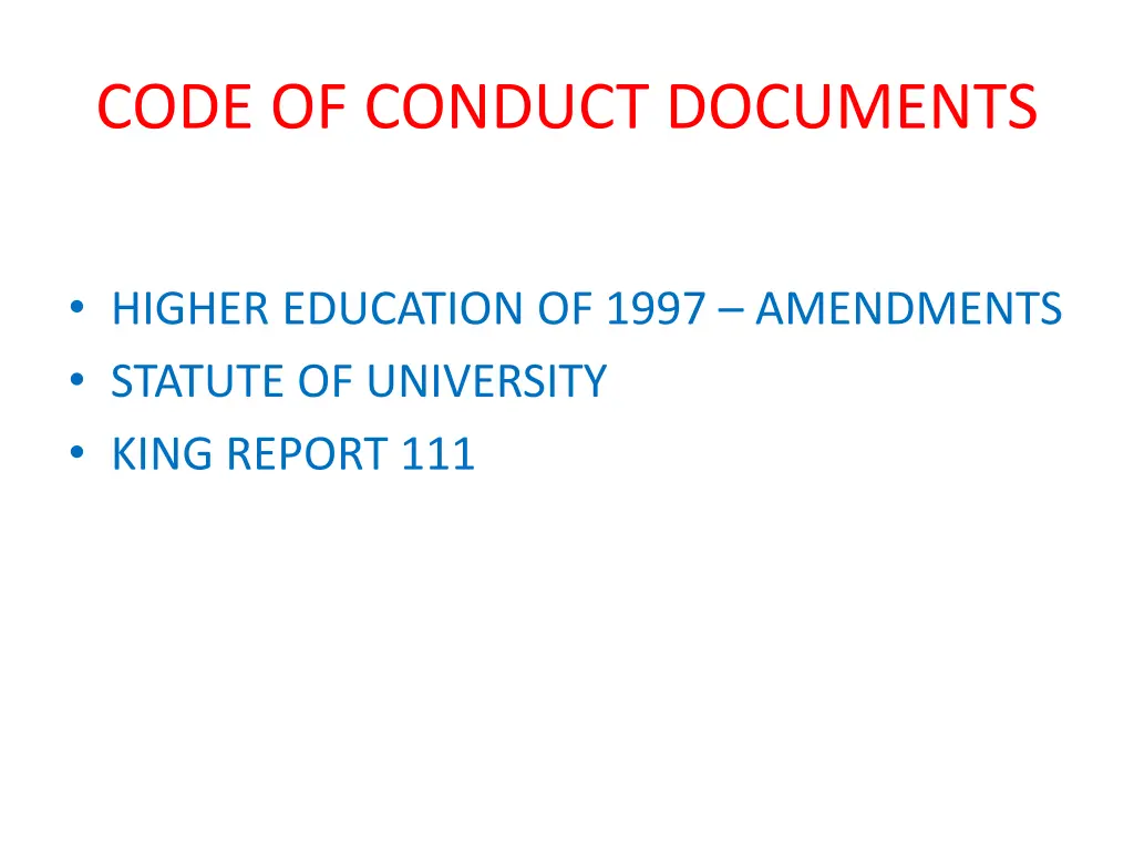 code of conduct documents