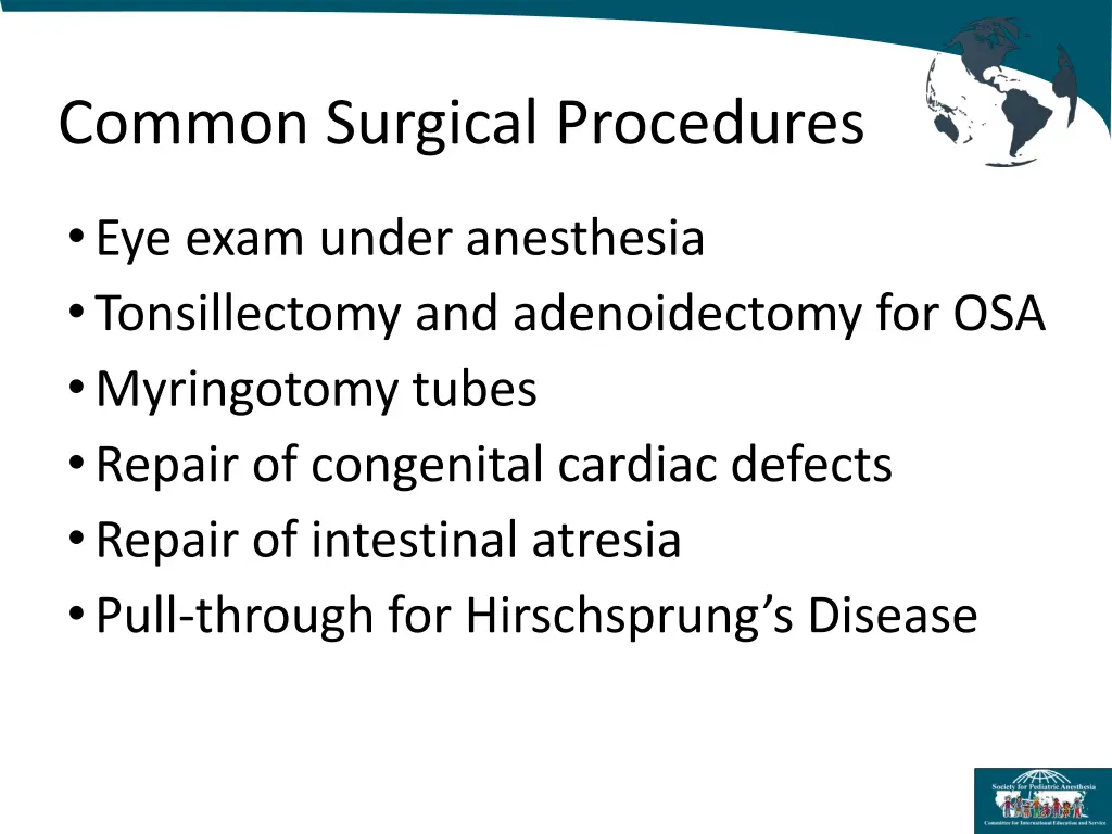 common surgical procedures