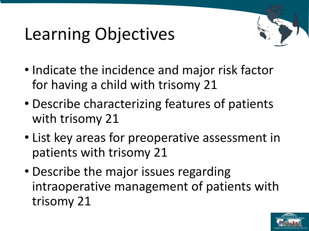 learning objectives