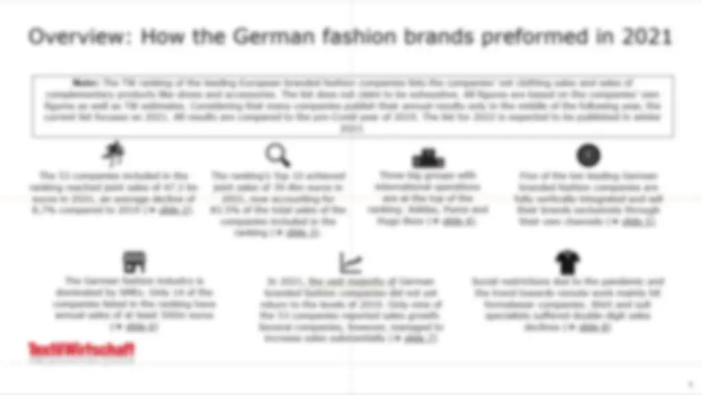 overview how the german fashion brands preformed