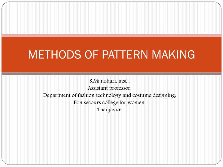 methods of pattern making