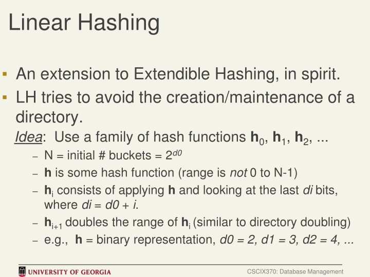 linear hashing