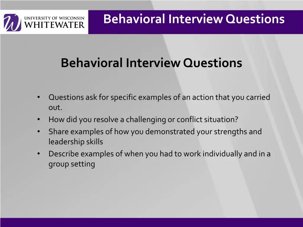 behavioral interview questions