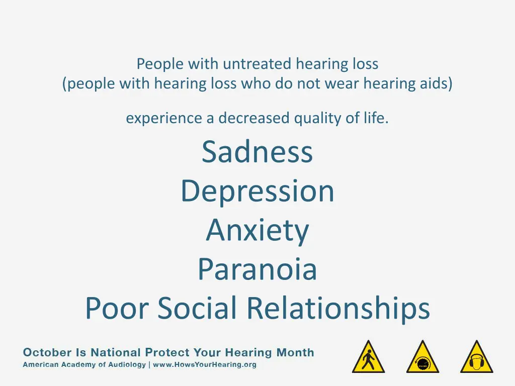 people with untreated hearing loss people with