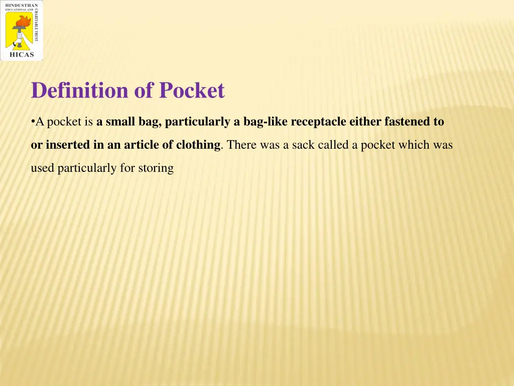 definition of pocket