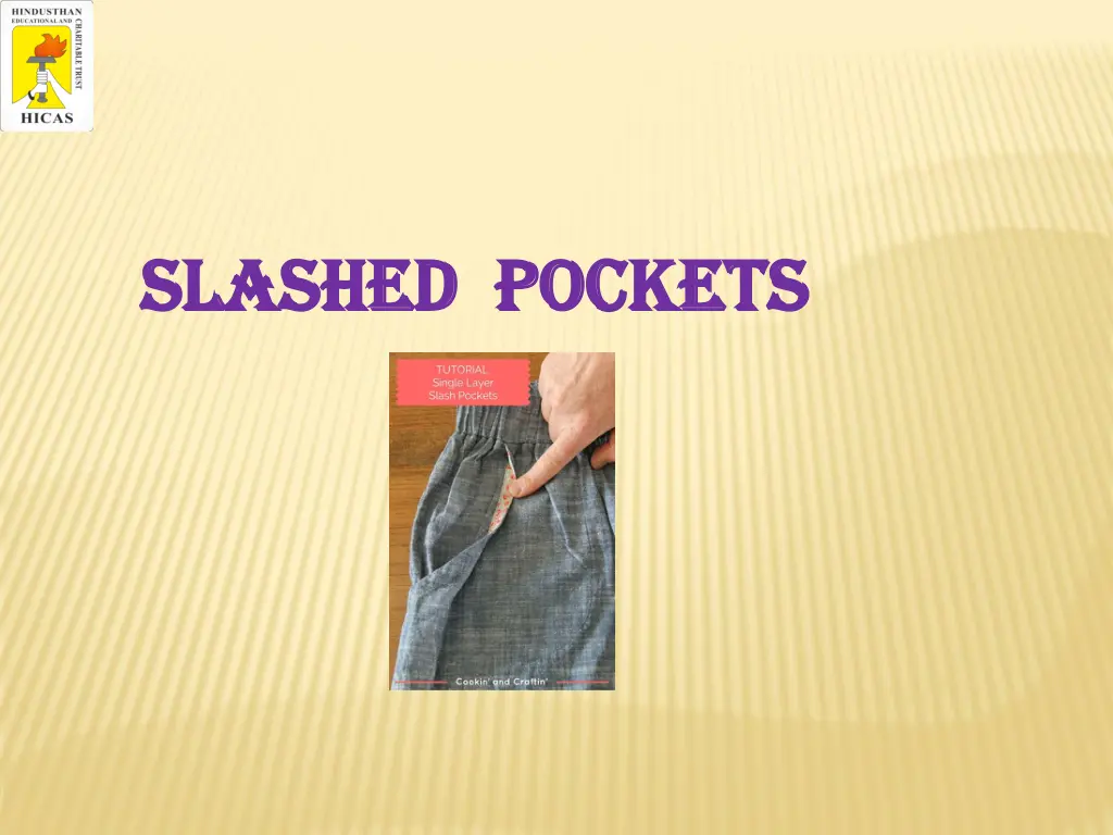 slashed pockets slashed pockets