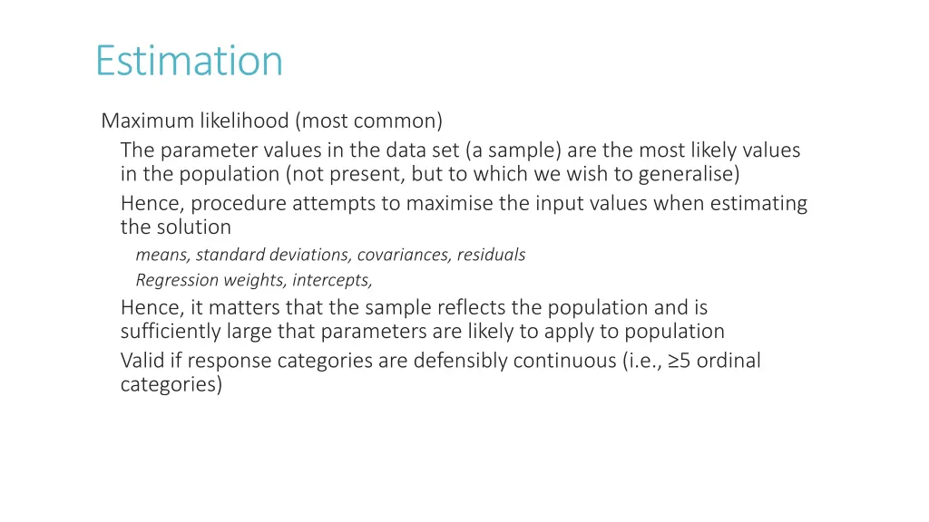 estimation