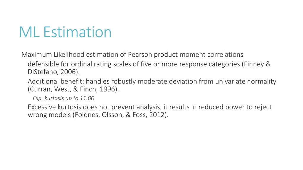 ml estimation