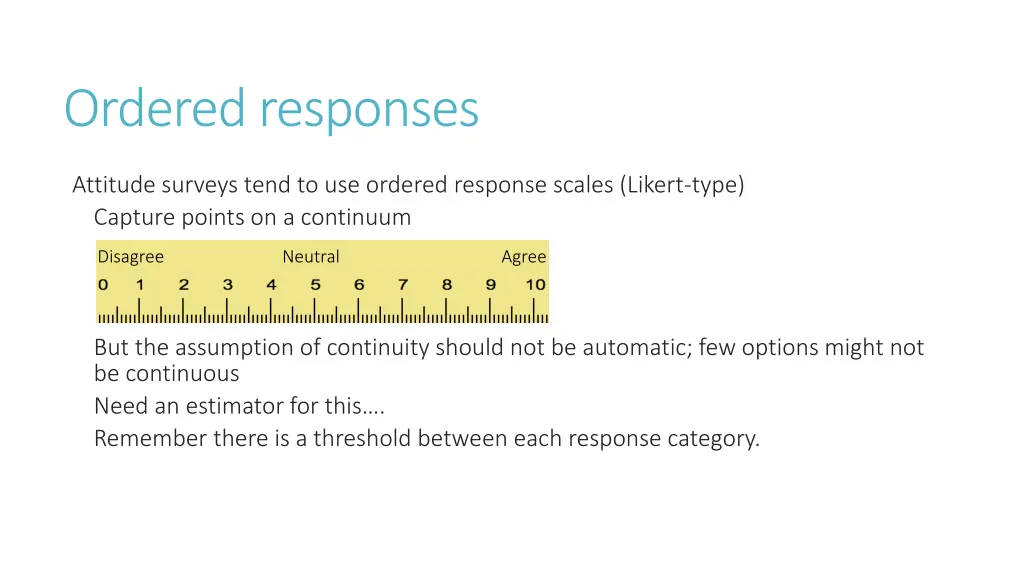 ordered responses
