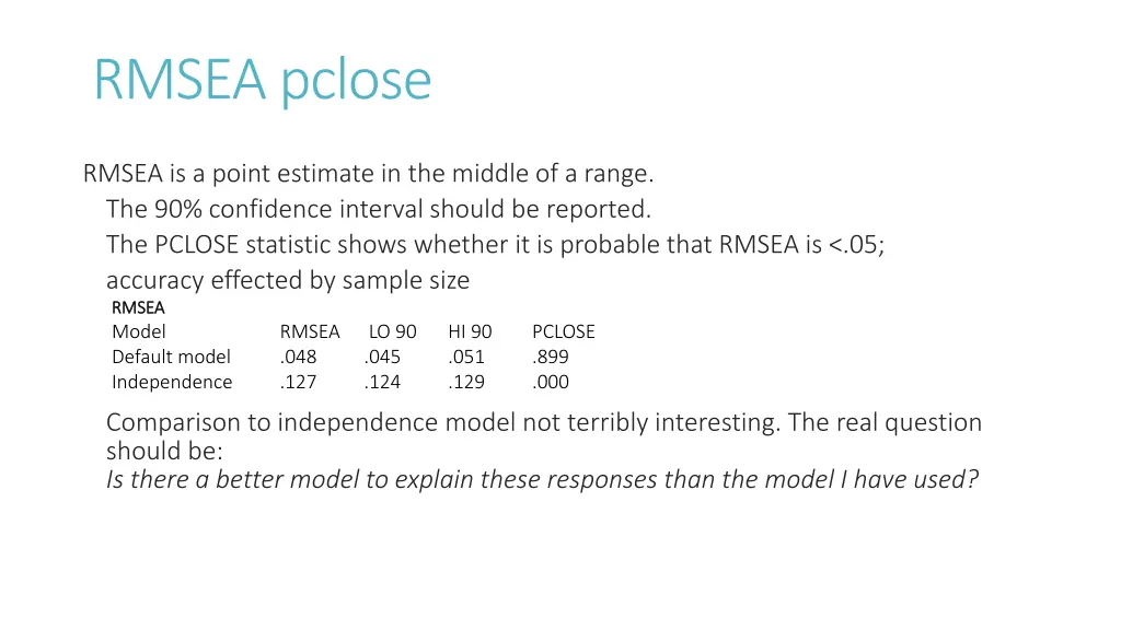 rmsea pclose