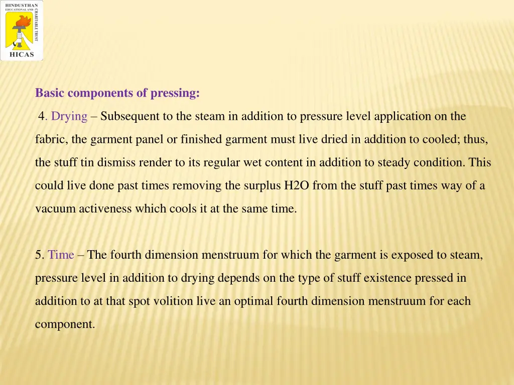 basic components of pressing 1
