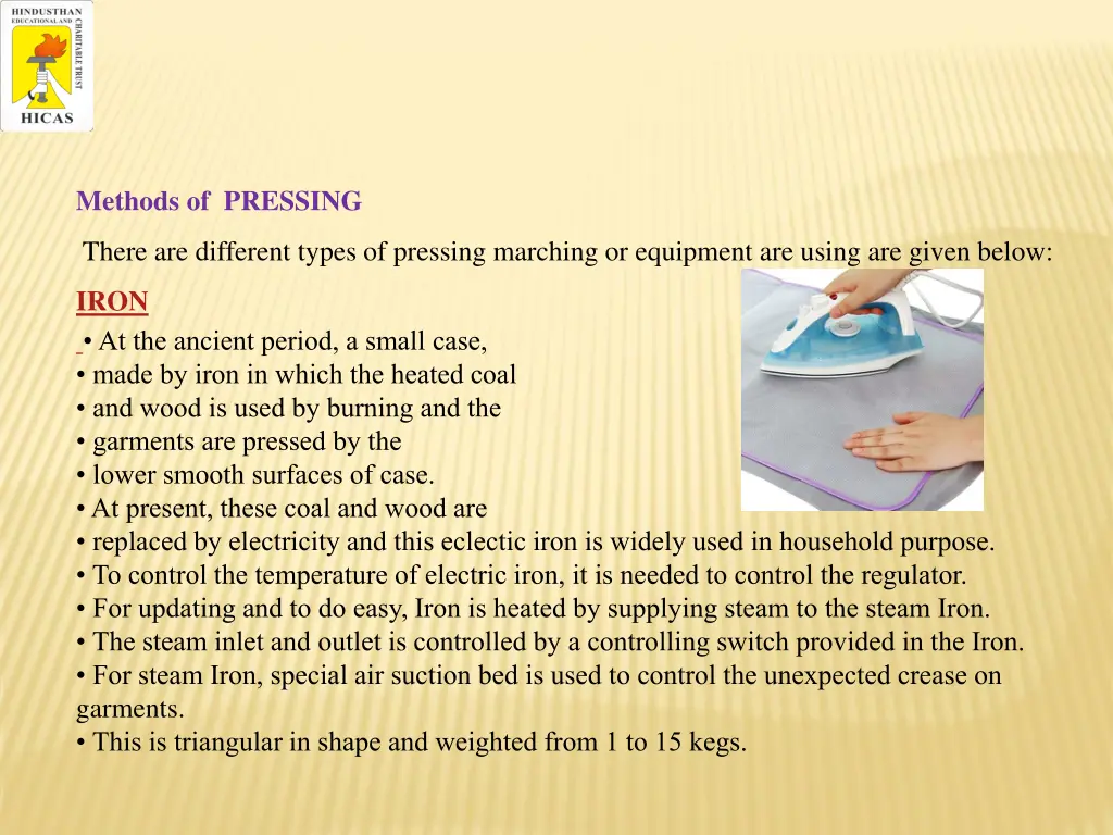 methods of pressing