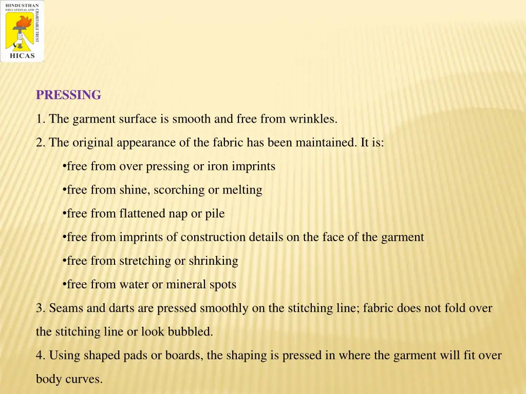 pressing