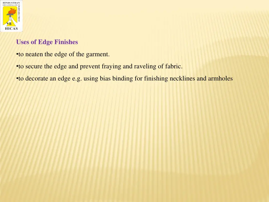 uses of edge finishes