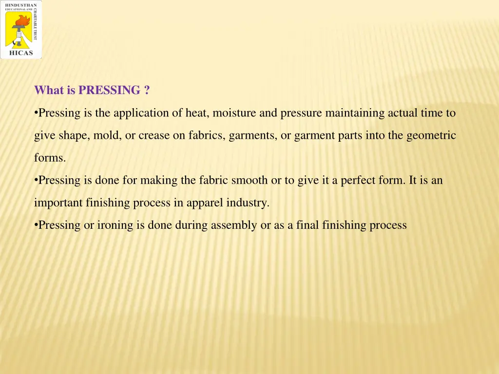 what is pressing