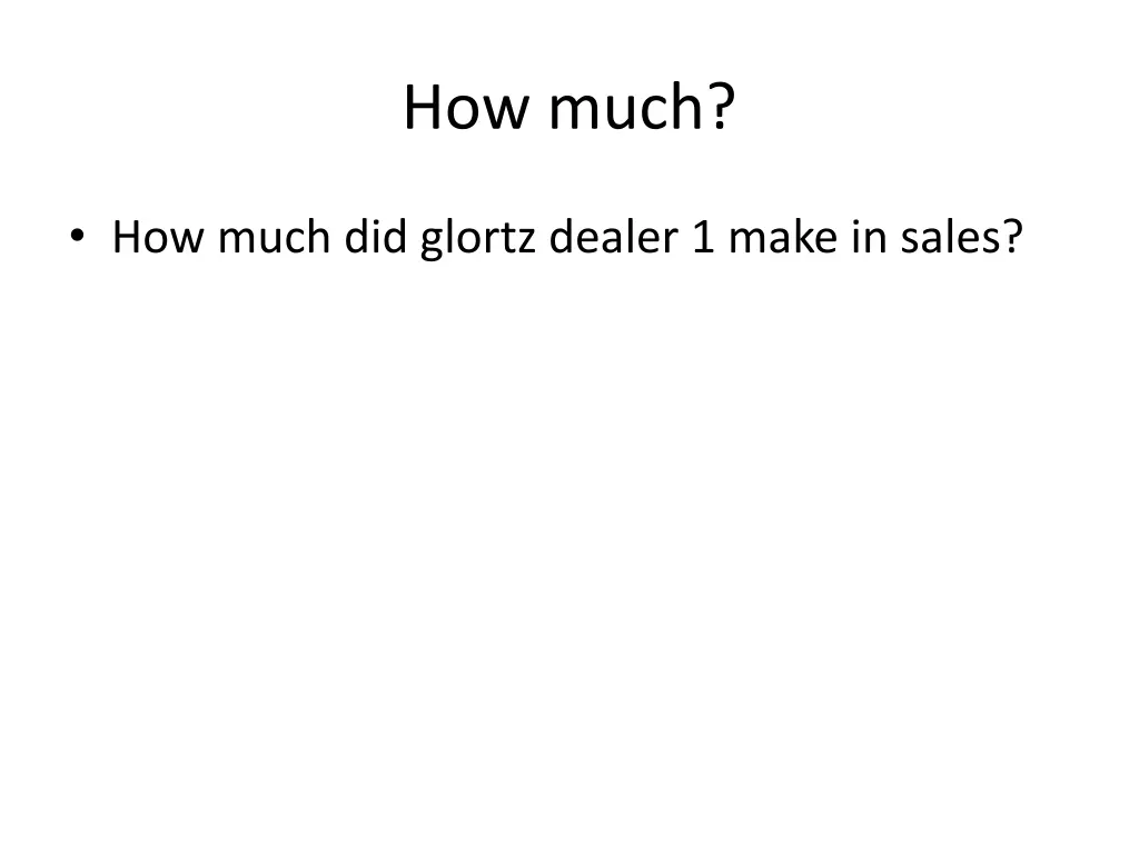 how much