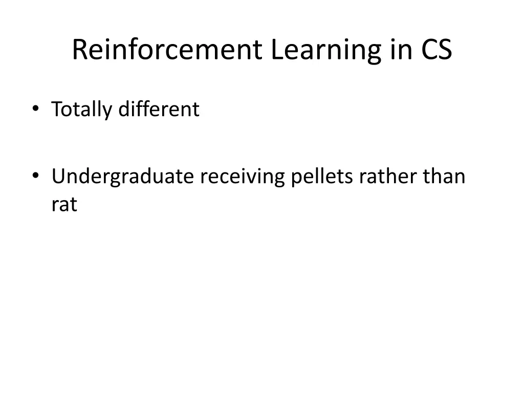 reinforcement learning in cs 1