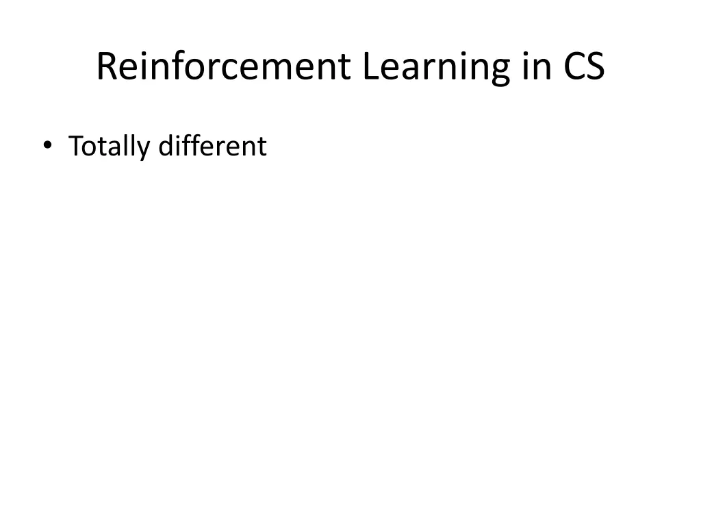 reinforcement learning in cs