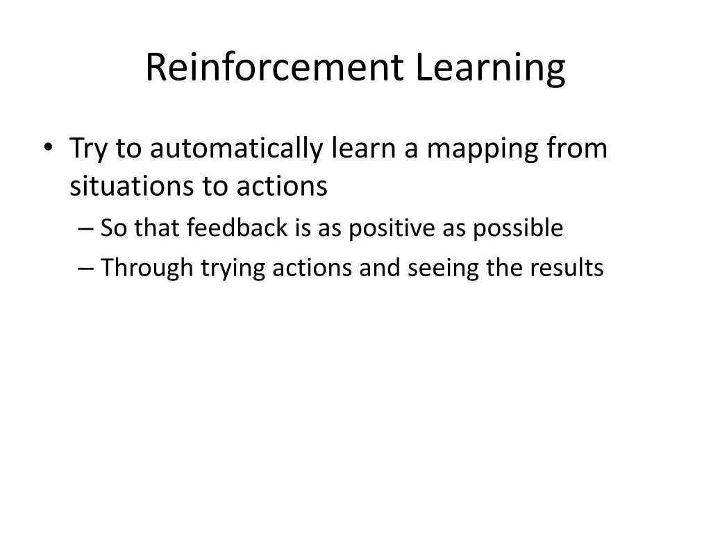 reinforcement learning