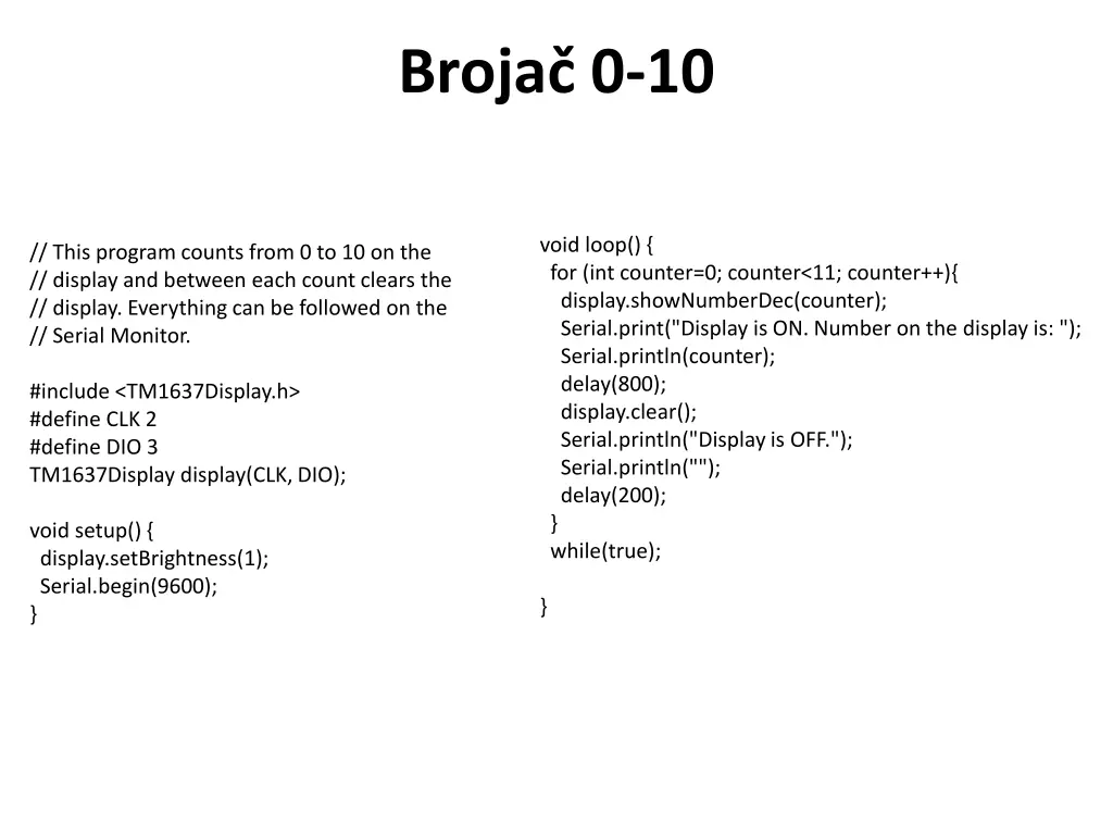 broja 0 10