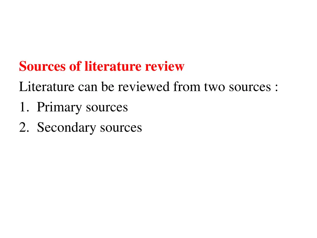 sources of literature review literature