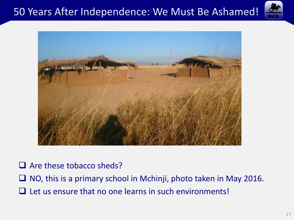 50 years after independence we must be ashamed 1
