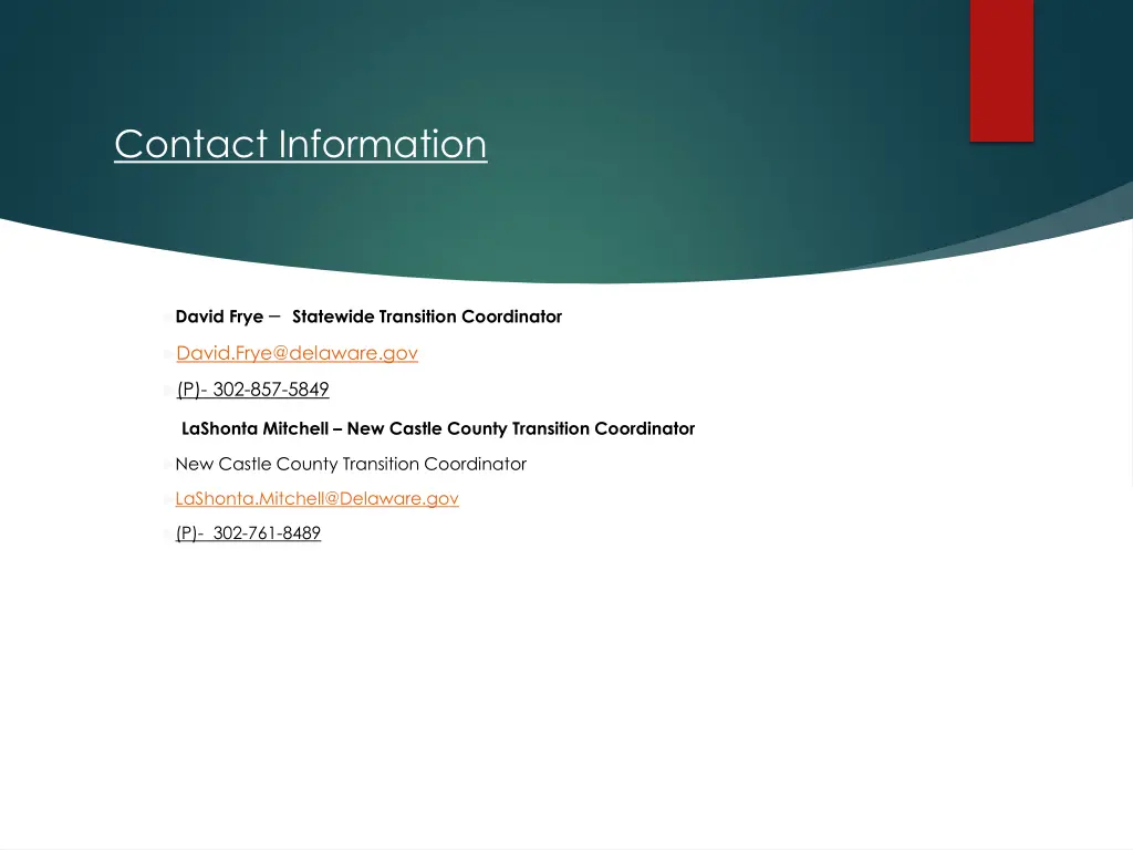 contact information